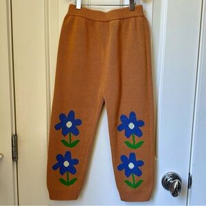 Exquisite Knit Floral Joggers from Milk Teeth - Kids Size 7